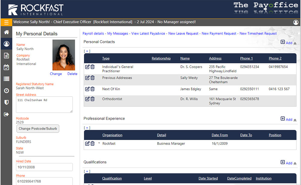 Payroll and Human Resources Information System (HRIS)