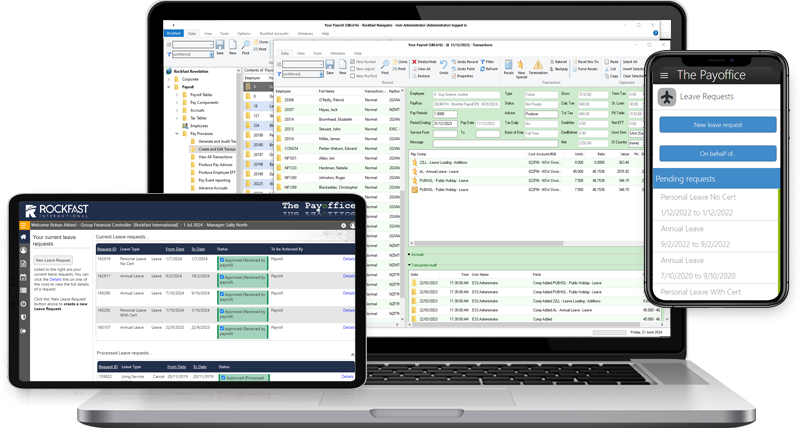 Rockfast Payroll and employee self-service leave requests